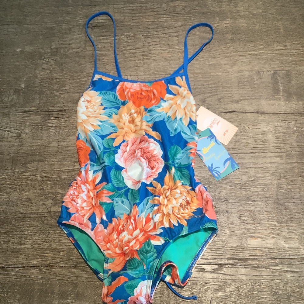 NWT Sporti x Alex Walsh Super Bloom Kacey Double Cross One Piece Swimsuit, 32